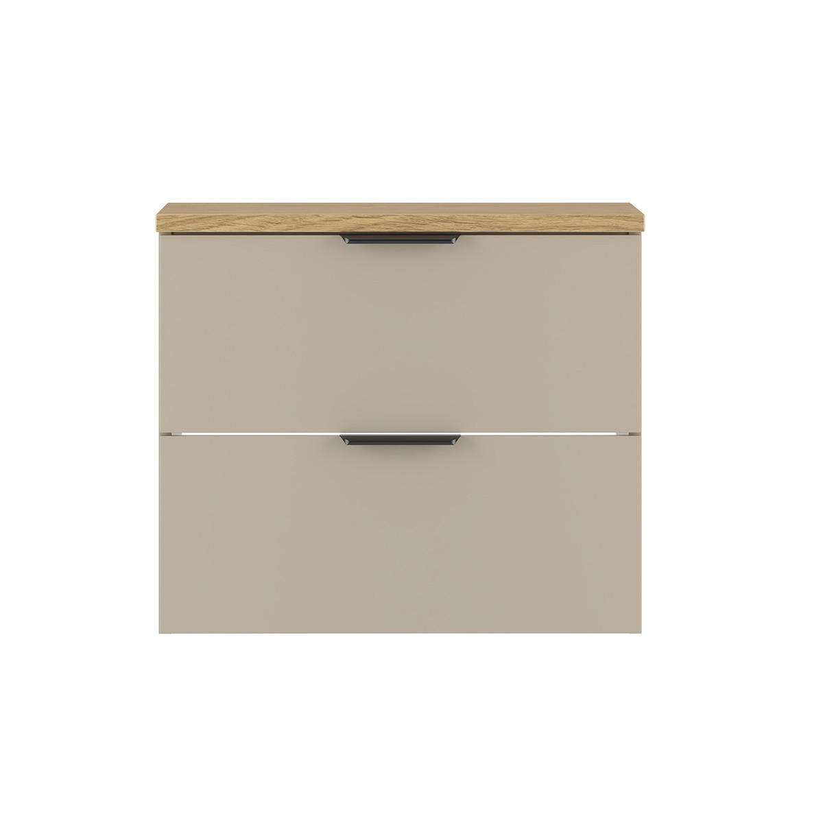 WASCHTISCHUNTERSCHRANK 60.6cm Astrid Kaschmir und Holz - Beige, Holzwerkstoff (60.6/52.2/46.5cm) - Petits-meubles