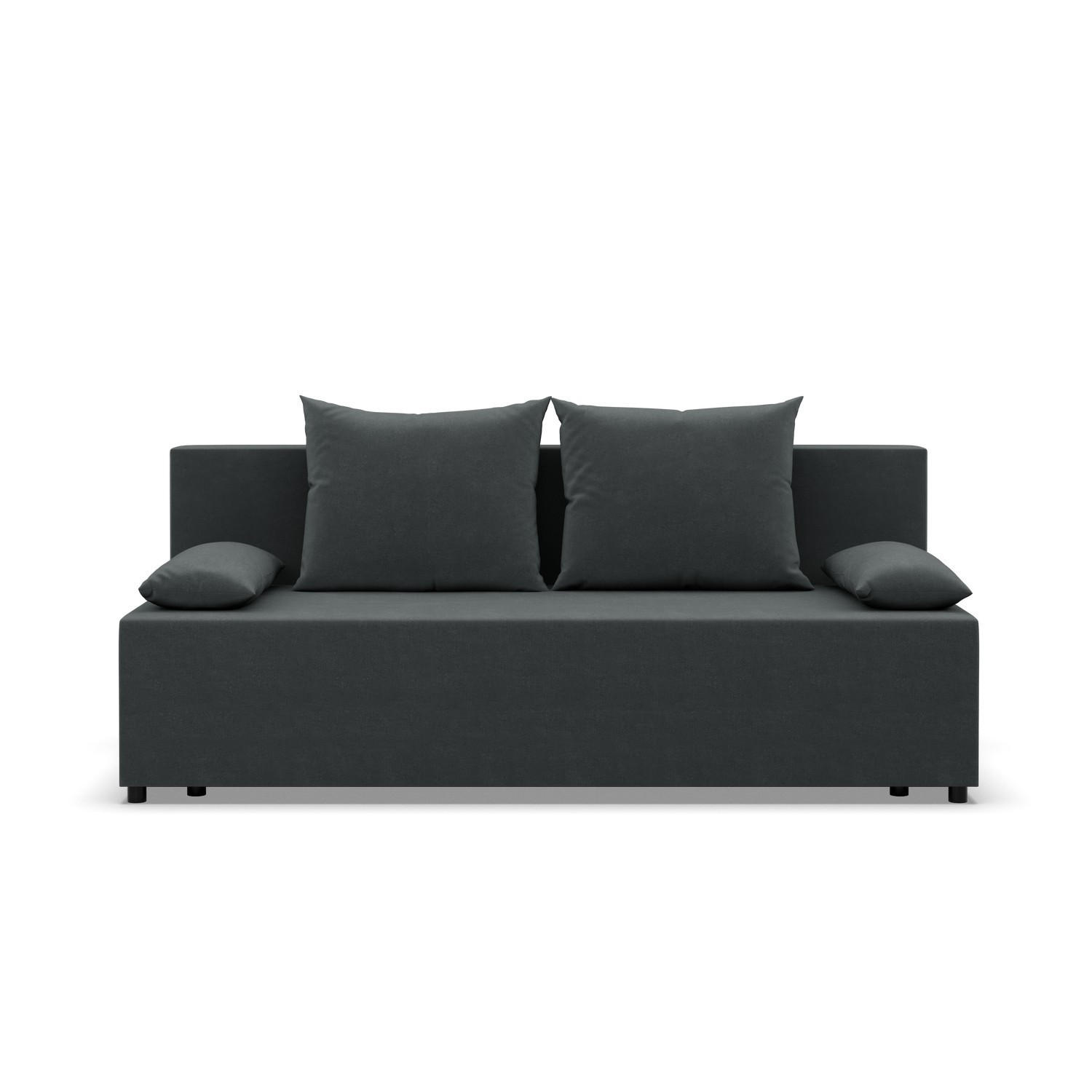 SOFA 3-SITZER MIT SCHLAFFUNKTION FERMO Dunkelgrau - Dunkelgrau, Textil (92/95/191cm) - Mebligo