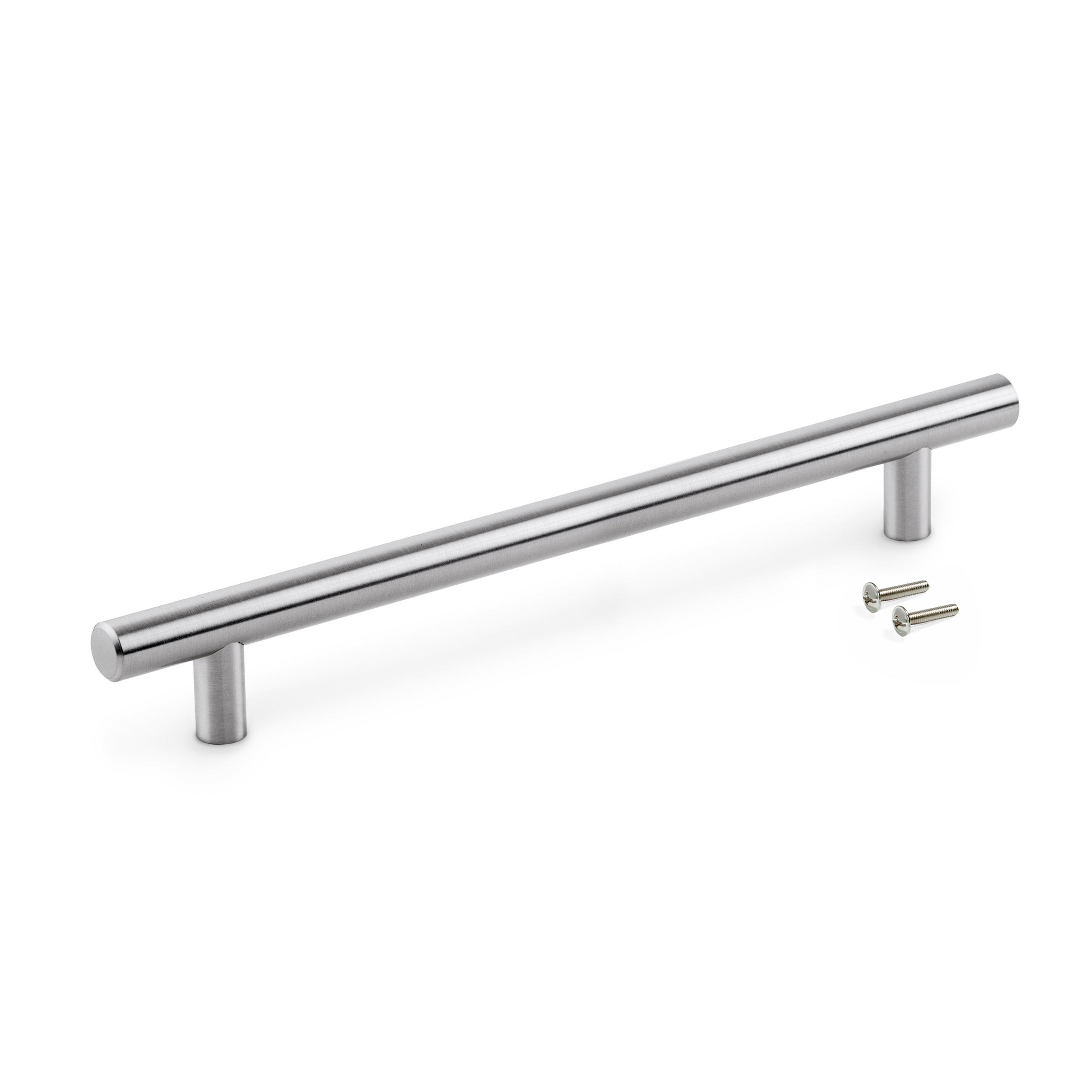 MÖBELGRIFFE Orlando, L178mm, 128mm Achsenabstand, Stahl, Nickel satiniert 10er-set - Silberfarben, Metall (1.2/4/17.8cm) - EMUCA