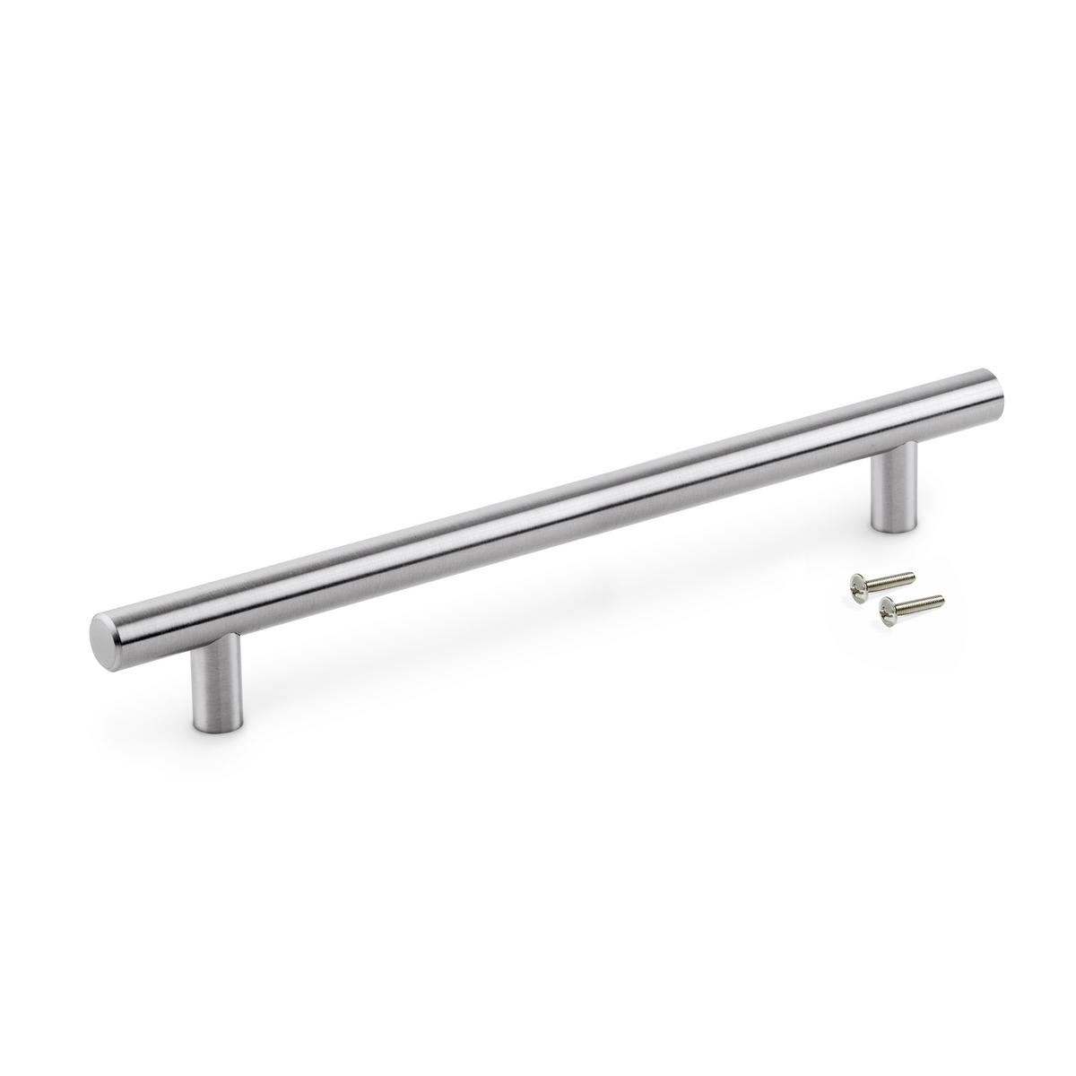 MÖBELGRIFFE Orlando, L178mm, 128mm Achsenabstand, Stahl, Nickel satiniert 10er-set - Silberfarben, Metall (14/5/23.7cm) - EMUCA
