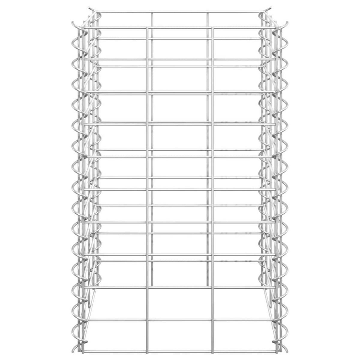 GABIONEN-HOCHBEETE 3 Stk. 30x30x50 cm Eisen - Silberfarben, Metall (30/50/30cm) - furnicato