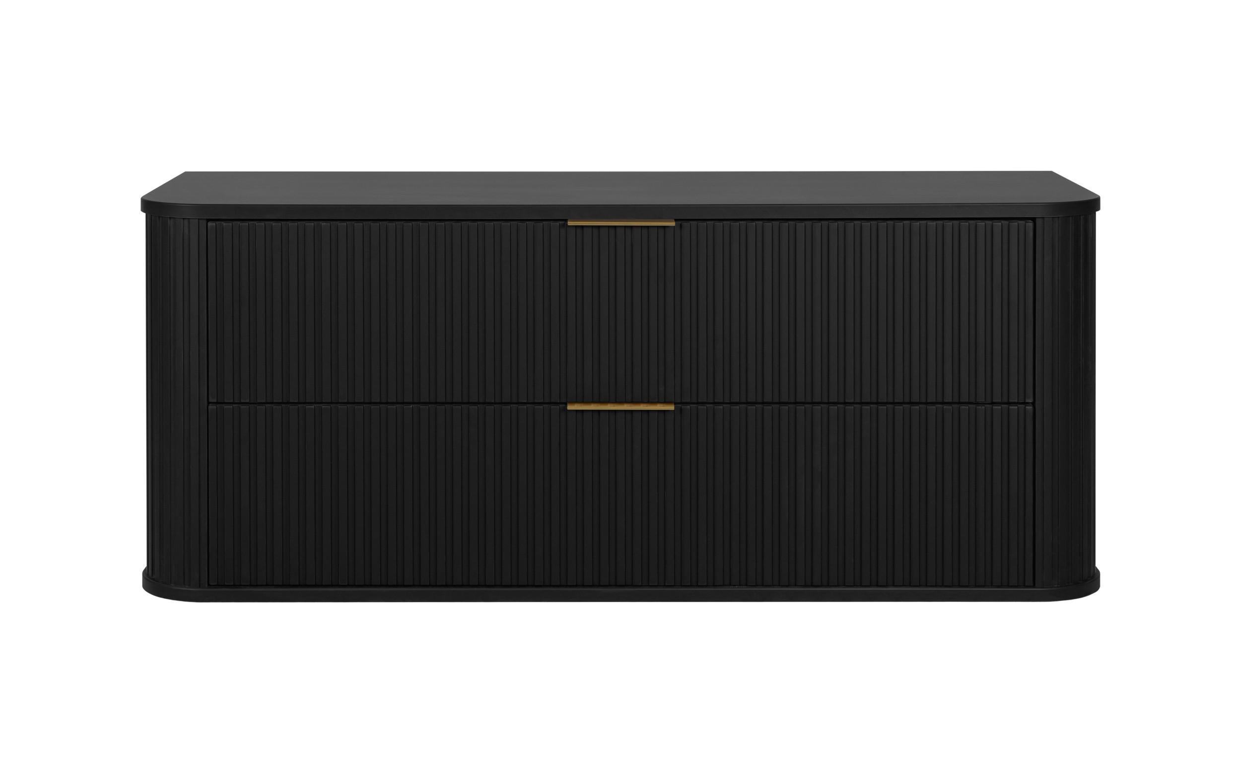 BADEZIMMERSCHRANK, Schwarz + Goldener Griff, 41,5 x 120 x 51,7 cm - Goldfarben/Schwarz, Holzwerkstoff/Kunststoff (120/51.7/41.5cm) - 3XE LIVING