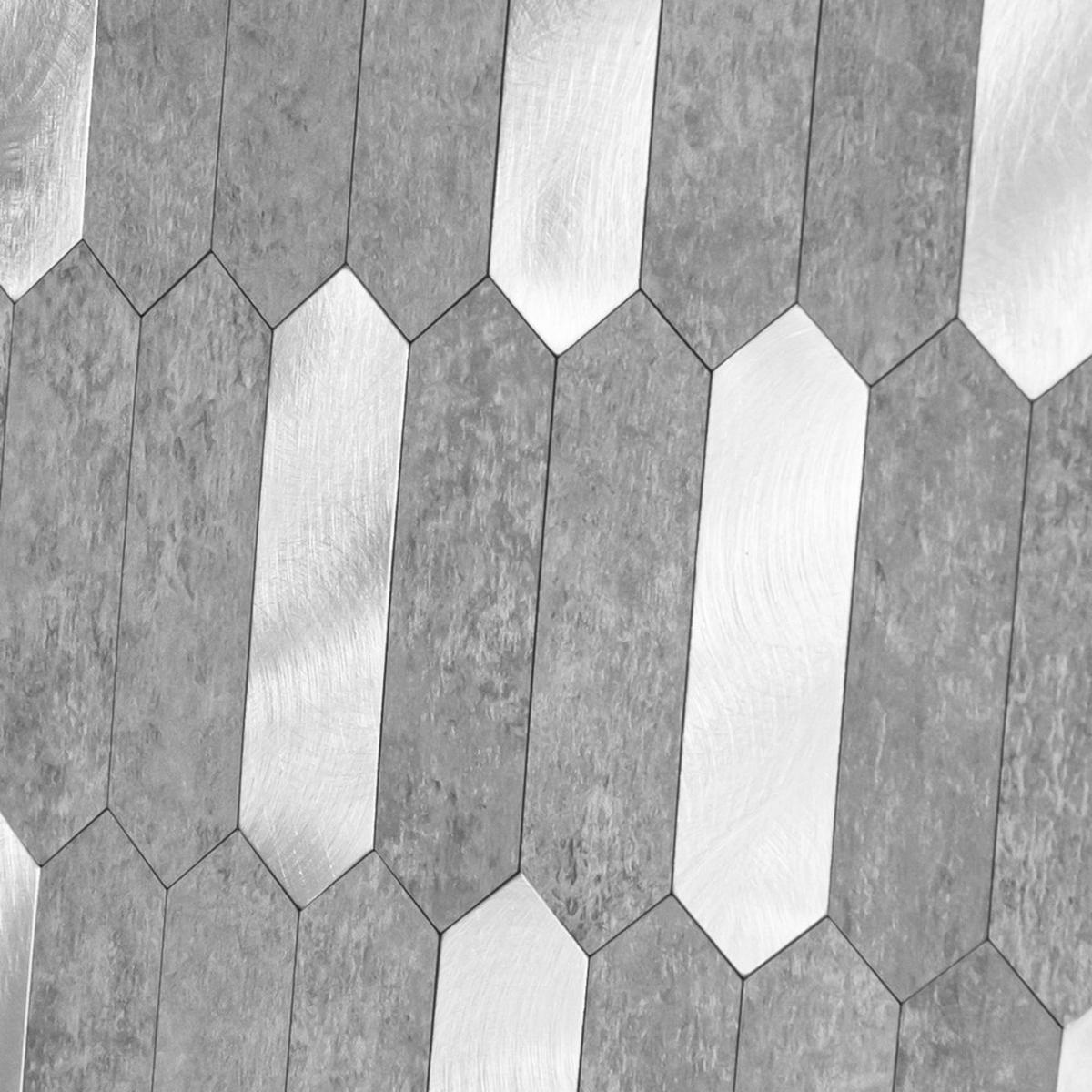 FLIESENAUFKLEBER 1 Stück 30,5 x 30,5 cm Selbstklebende Fliesen - Moro Cenere - Graphitfarben/Grau, Kunststoff (30.5/0.4/30.5cm) - Mazovia