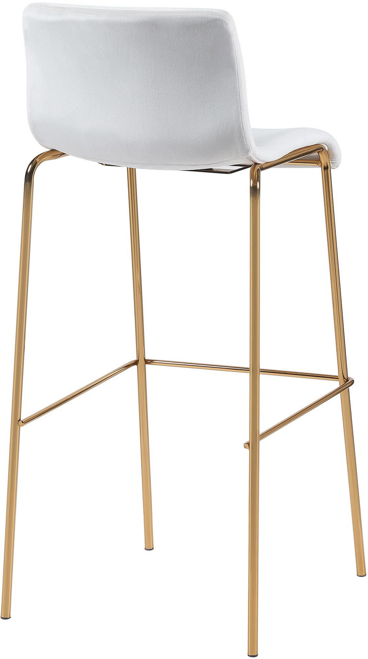 BARHOCKER Samt Creme - Goldfarben/Creme, Textil/Metall (43/100/48cm) - CLP