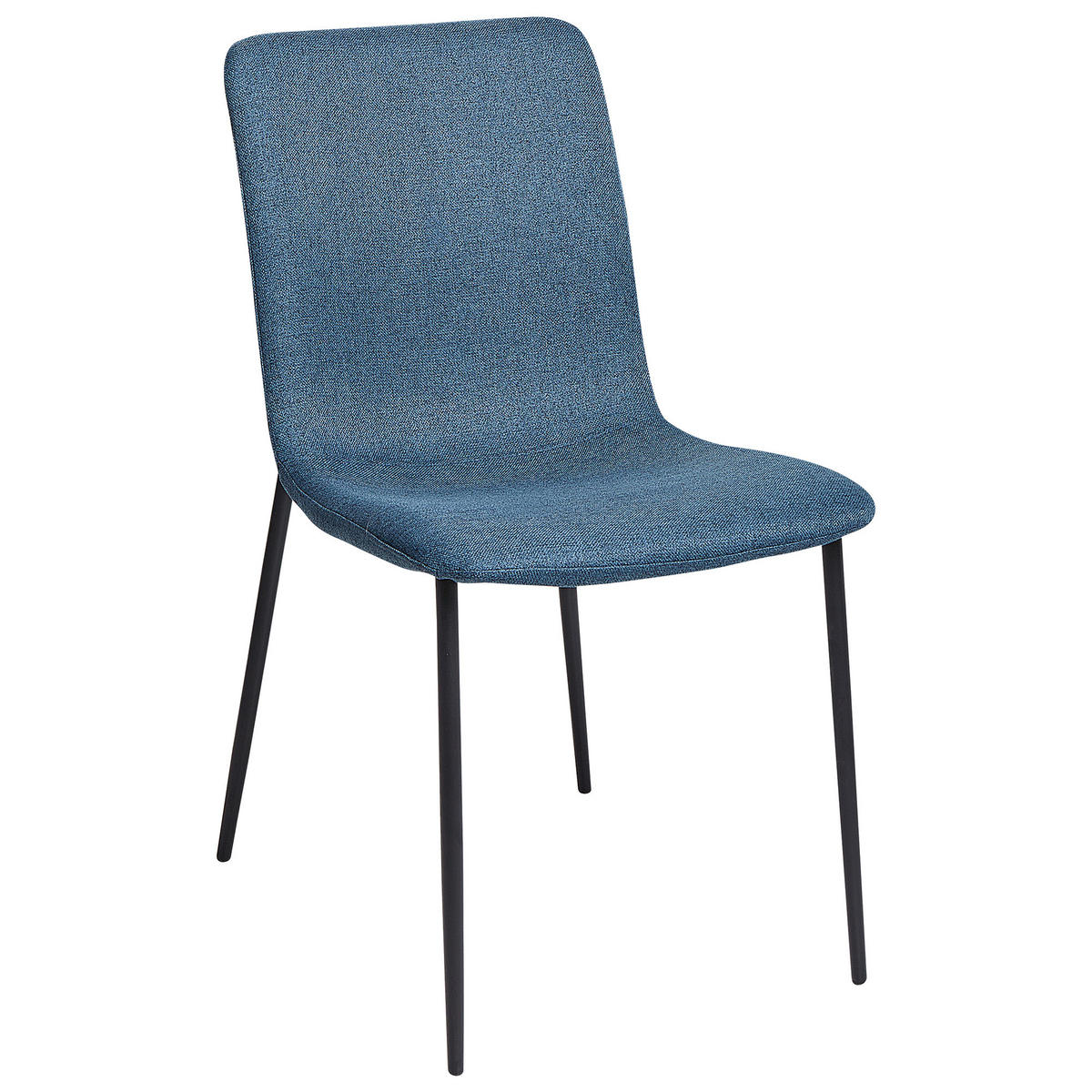 ESSZIMMERSTUHL 4er-Set Dunkelblau Glendive - Blau/Schwarz, Textil (44/81/65cm) - Beliani