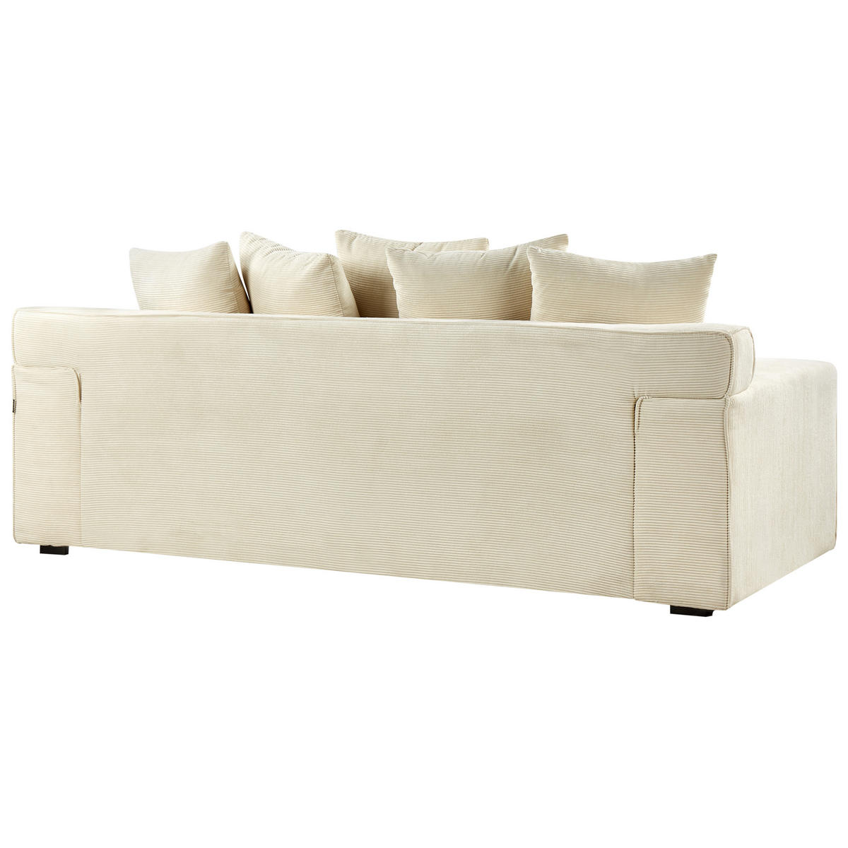 POHOVKA 3-místná Manšestr Světle béžová Viskan - béžová, textil (200/62/74cm) - Beliani