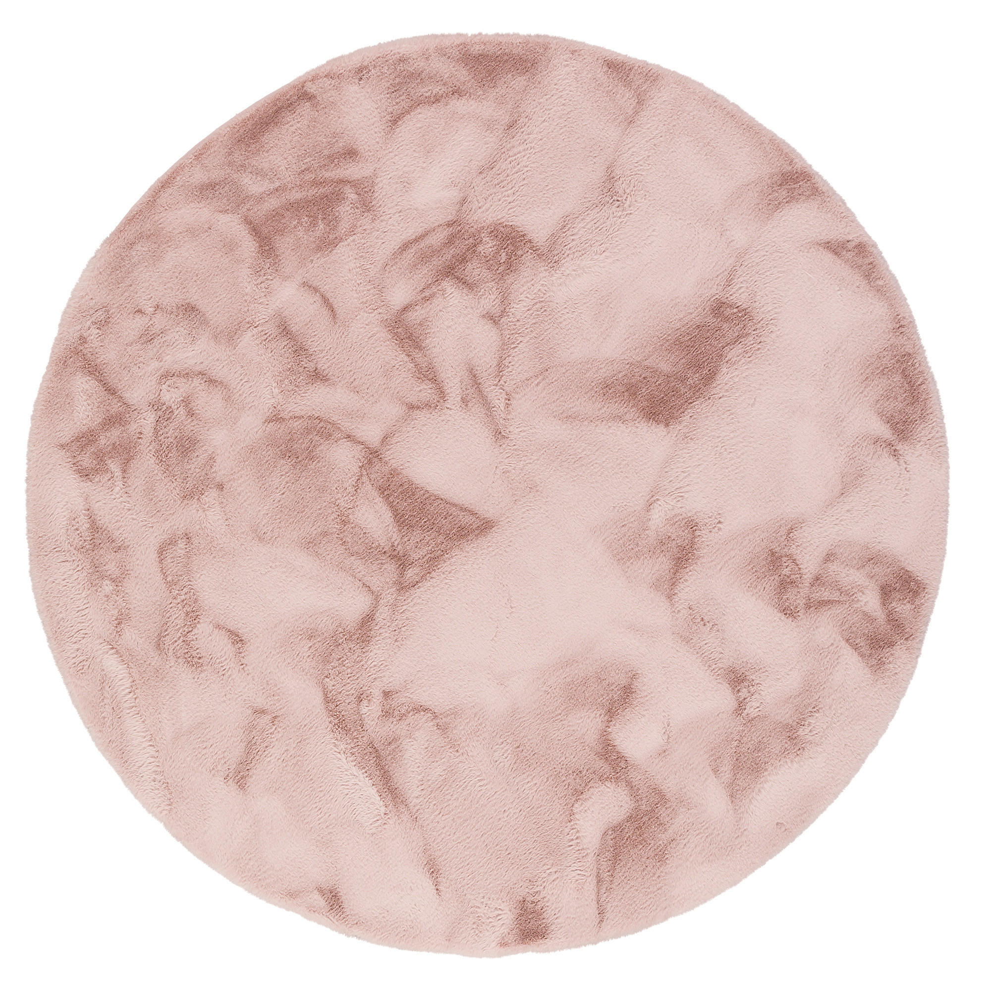 FELLTEPPICH LUXUS SUPER SOFT PLUSH RUND - Altrosa, Textil (160/160cm) - Pergamon