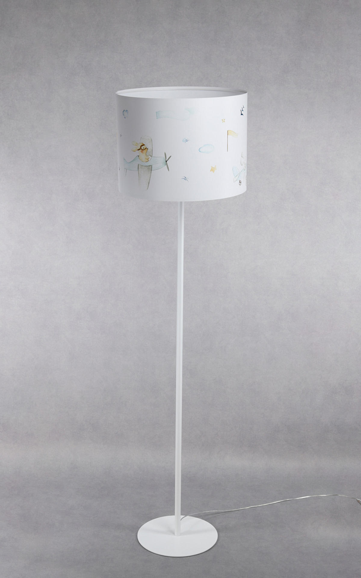 STEHLAMPE Bunt 40/30 cm - Multicolor/Weiß, Kunststoff (30/3.8/30cm) - ONZENO