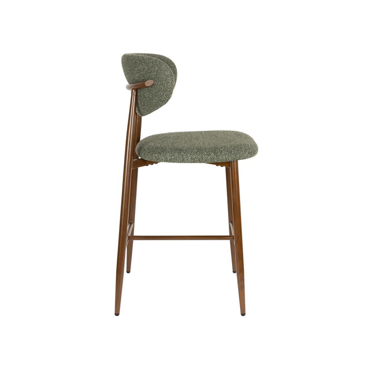 BARHOCKER Noor Rückenlehne 66 cm Grün - 2 er Set - Braun/Grün, Kunststoff (52/98/55cm) - Housecraft Living