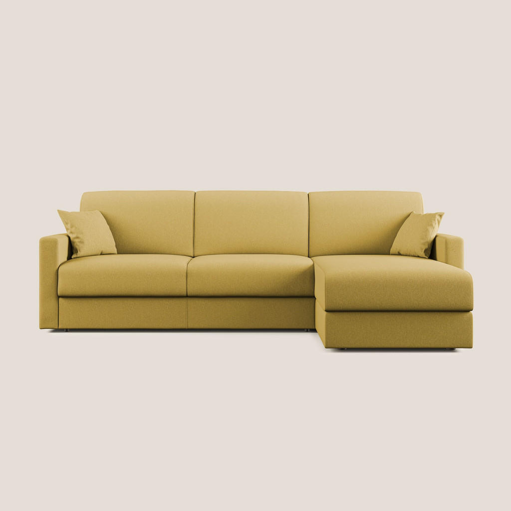 Thumbnail - Divani.store Ecksofa, Gelb, Textil, 4-Sitzer, L-Form,Rechteckig, 248x96 cm, Wohnzimmer, Sofas & Couches, Wohnlandschafte...
