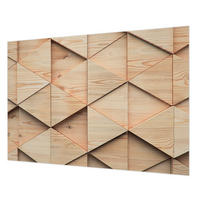FOTOTAPETE 312x219 cm - Holzmosaik - Beige, Textil (312/219cm) - Wallfluent