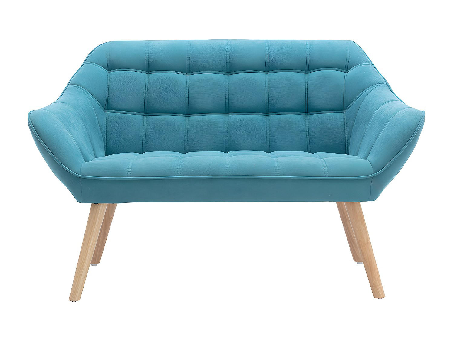 SOFA ohne Schlafmöglichkeit - 2 Personen - Stoff - Türkisblau - - Türkis, Textil (127/77/73cm) - Vente-Unique