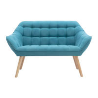 SOFA ohne Schlafmöglichkeit - 2 Personen - Stoff - Türkisblau - - Türkis, Textil (127/77/73cm) - Vente-Unique