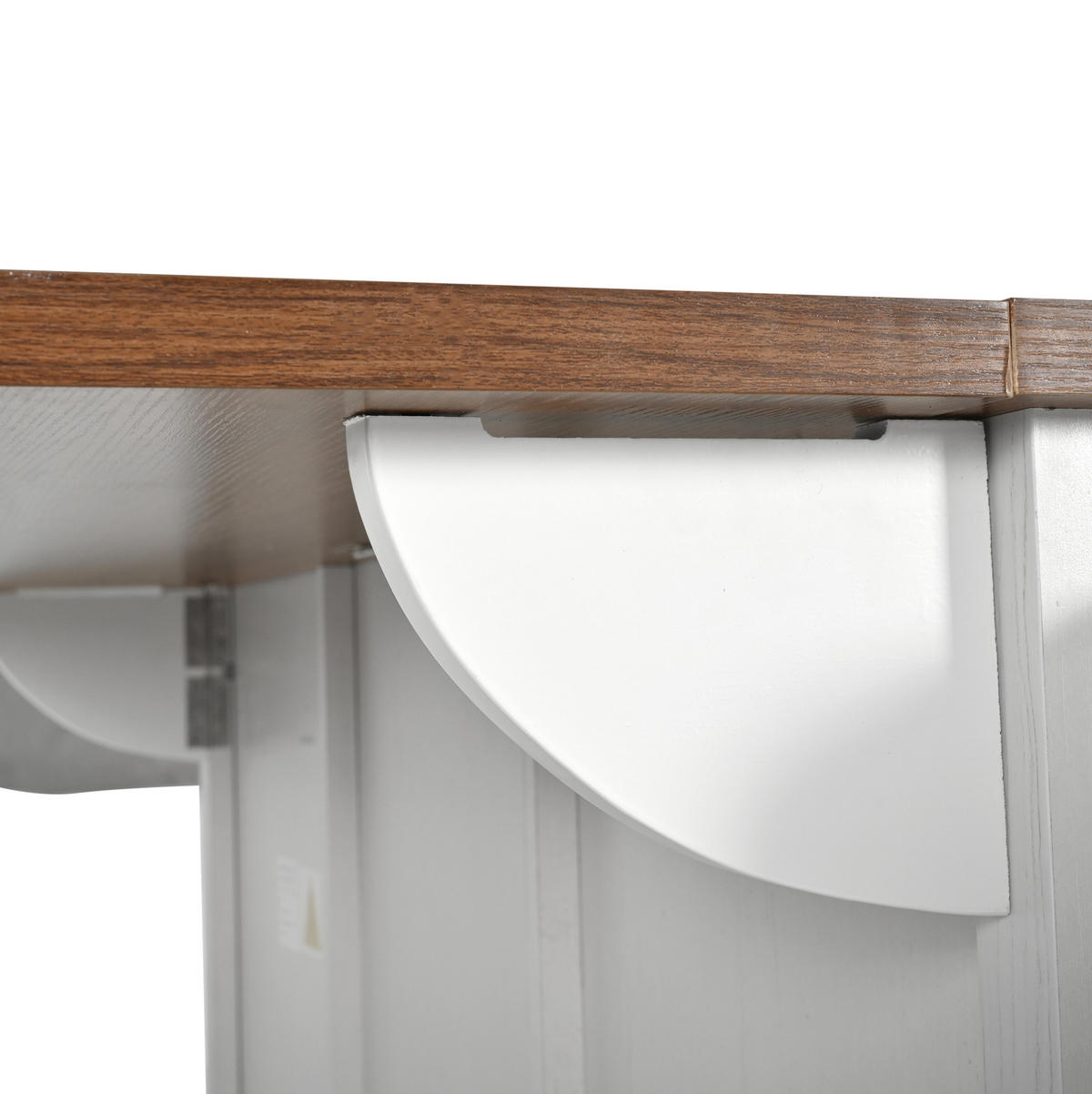 KÜCHENINSEL 140/45/94 cm Beige aus MDF mit klappbarer Tischplatte - Weiß, Holzwerkstoff (45/94/140cm) - OKMYHOME