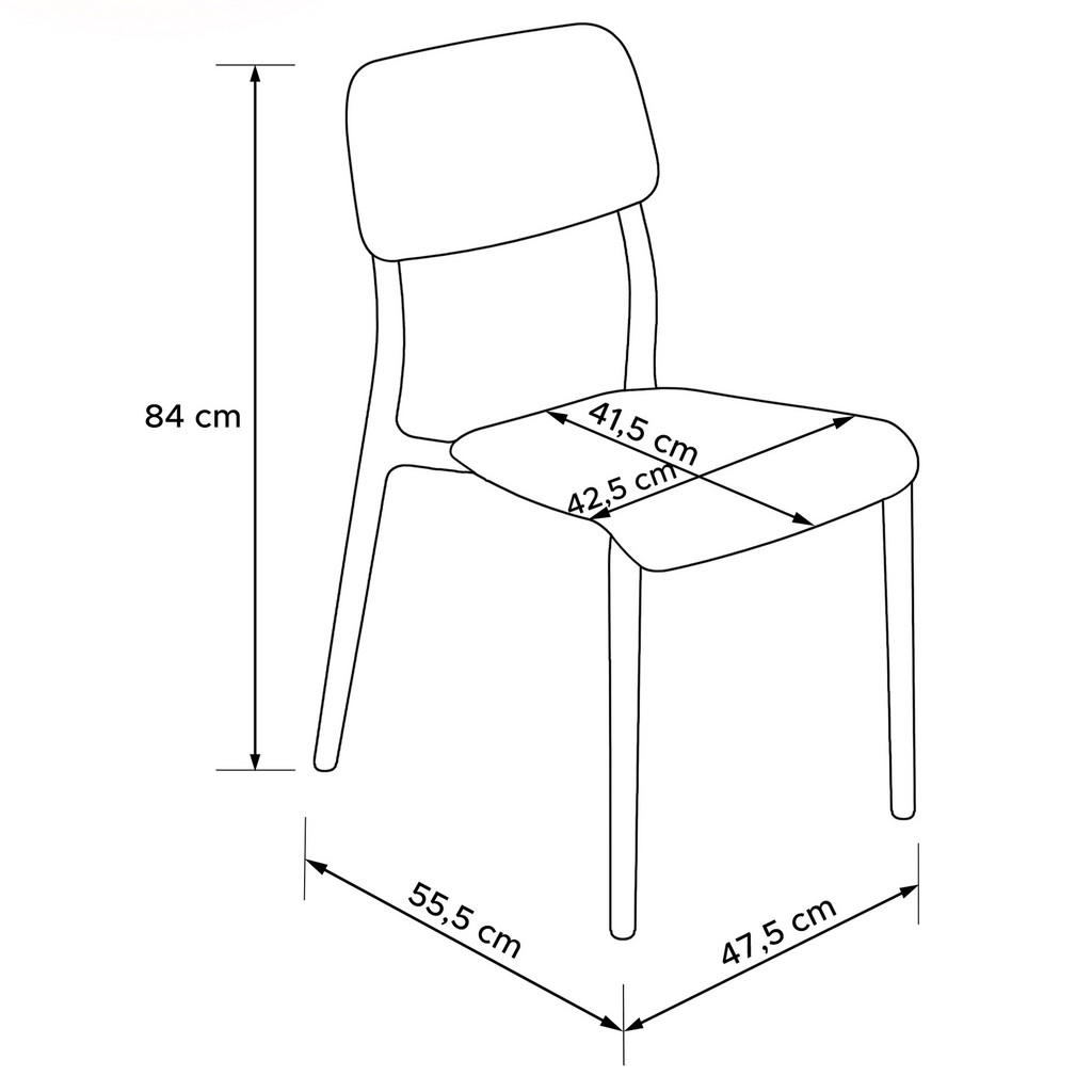 Thumbnail - Konsimo® Gartenstuhl, Grau, Kunststoff, 47.5x84x55.5 cm, Gartenmöbel, Gartenstühle, Gartenstühle
