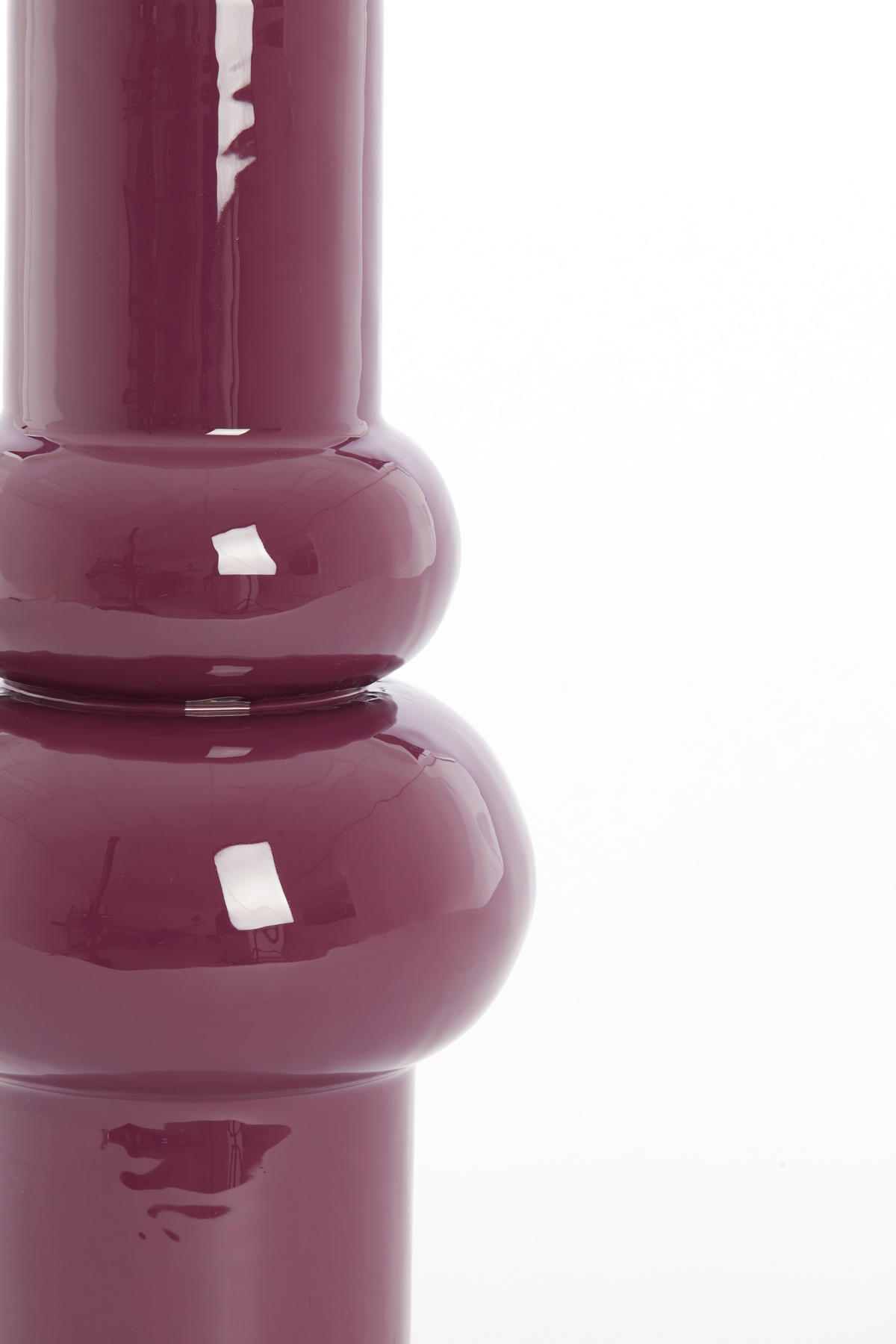 VAZE Irissa Lila 19/19/43 cm - Lila, Metall (43cm) - Light & Living