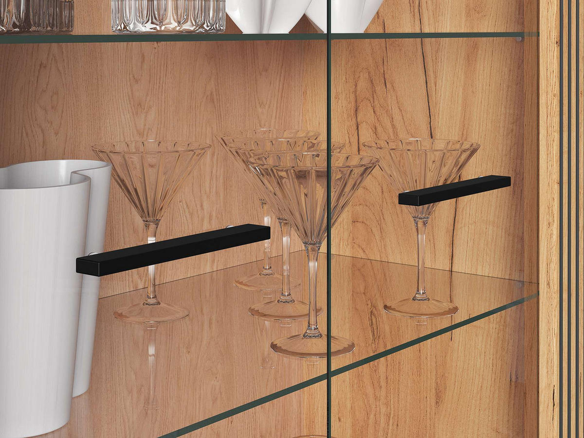 VITRINE – 65 cm – Urso – Eichefarben – VI-025 - Eichefarben, Holzwerkstoff (65/200/40cm) - hi-markt