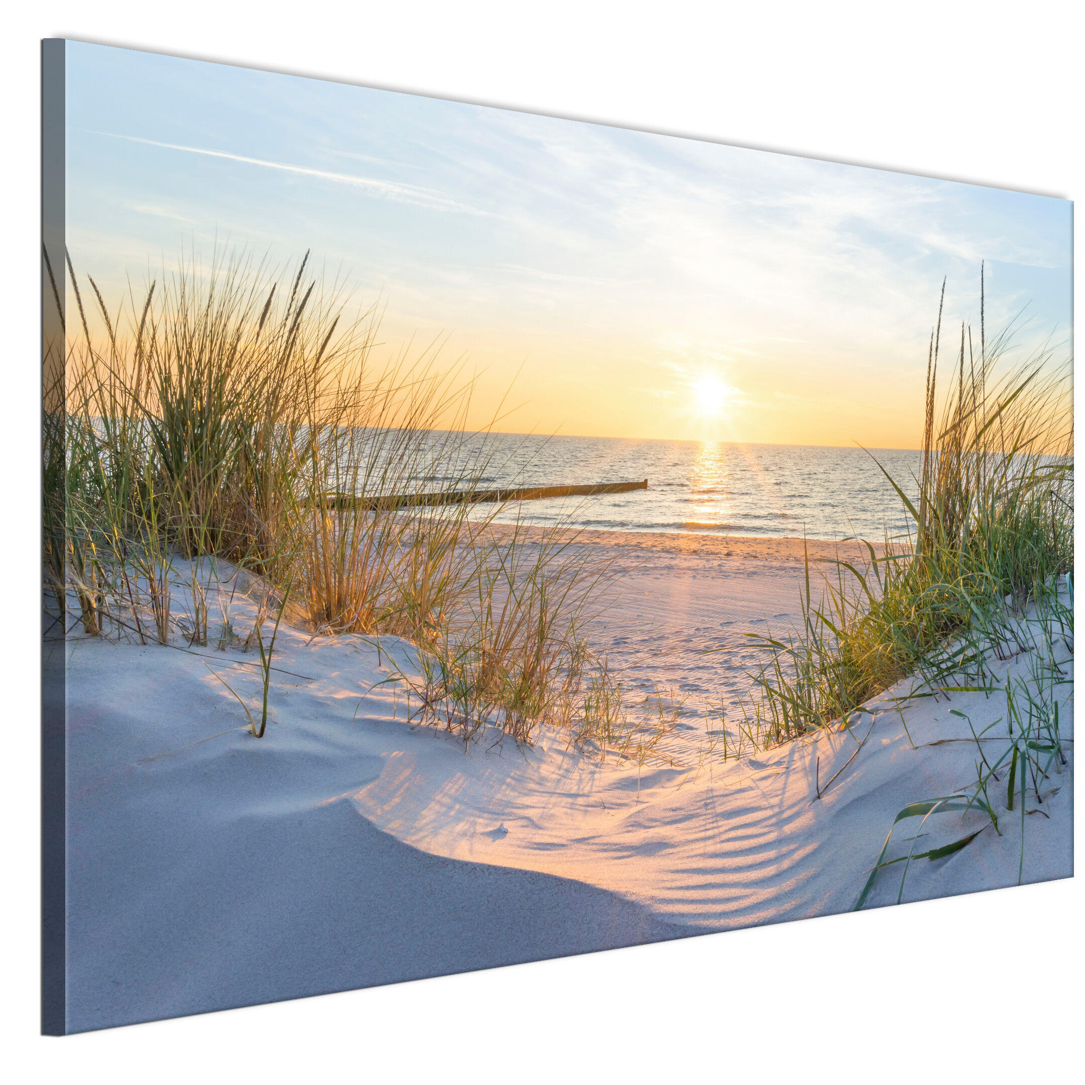 LEINWANDBILD Strand 90x60 cm - Multicolor, Holz (90/60cm) - LUMASOUL