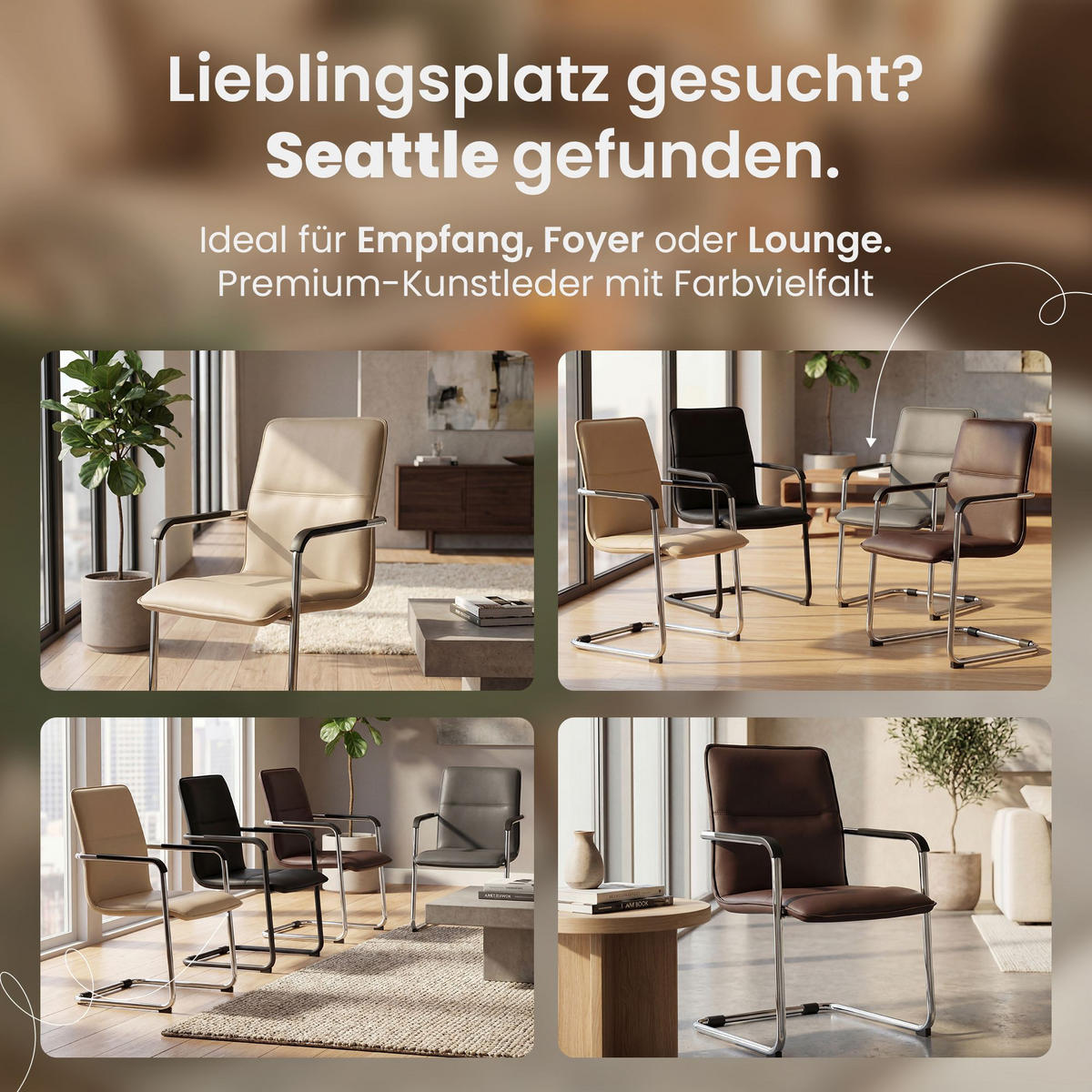 SCHWINGSTUHL Lederlook Weiß - Weiß, Textil/Metall (57/92/59cm) - CLP