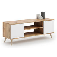 LOWBOARD Focus - Eichefarben/Weiß, Holzwerkstoff (40/50/135cm) - RAUMHIRSCH FURNITURE