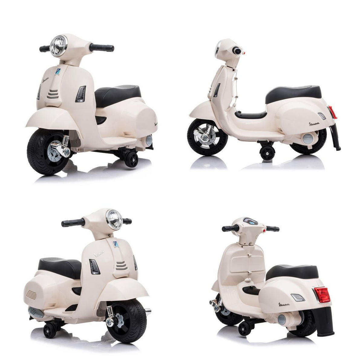 ELEKTROMOTORRAD Vespa weiß GTS Super Sport, Roller, Frontleuchten, Hupe - Weiß, Kunststoff (66/38/52cm) - Moni