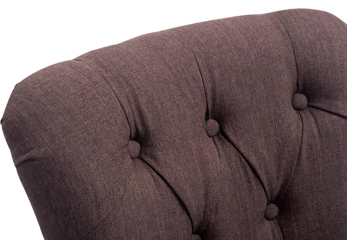 BARHOCKER Stoff Braun - Naturfarben/Braun, Holz/Textil (55/109/57cm) - CLP