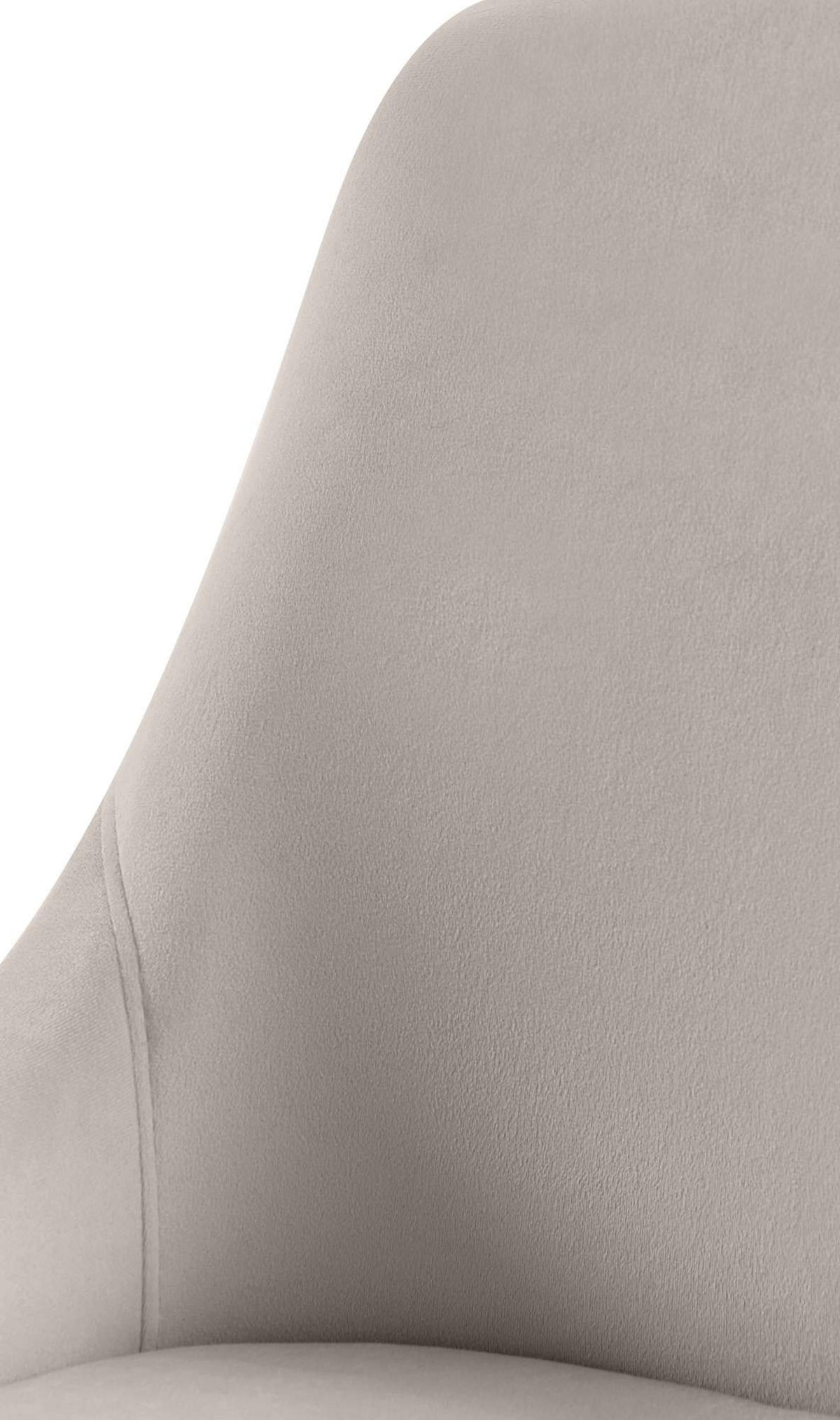 STUHL Samt Grau - Goldfarben/Grau, Textil (50/86/53cm) - CLP