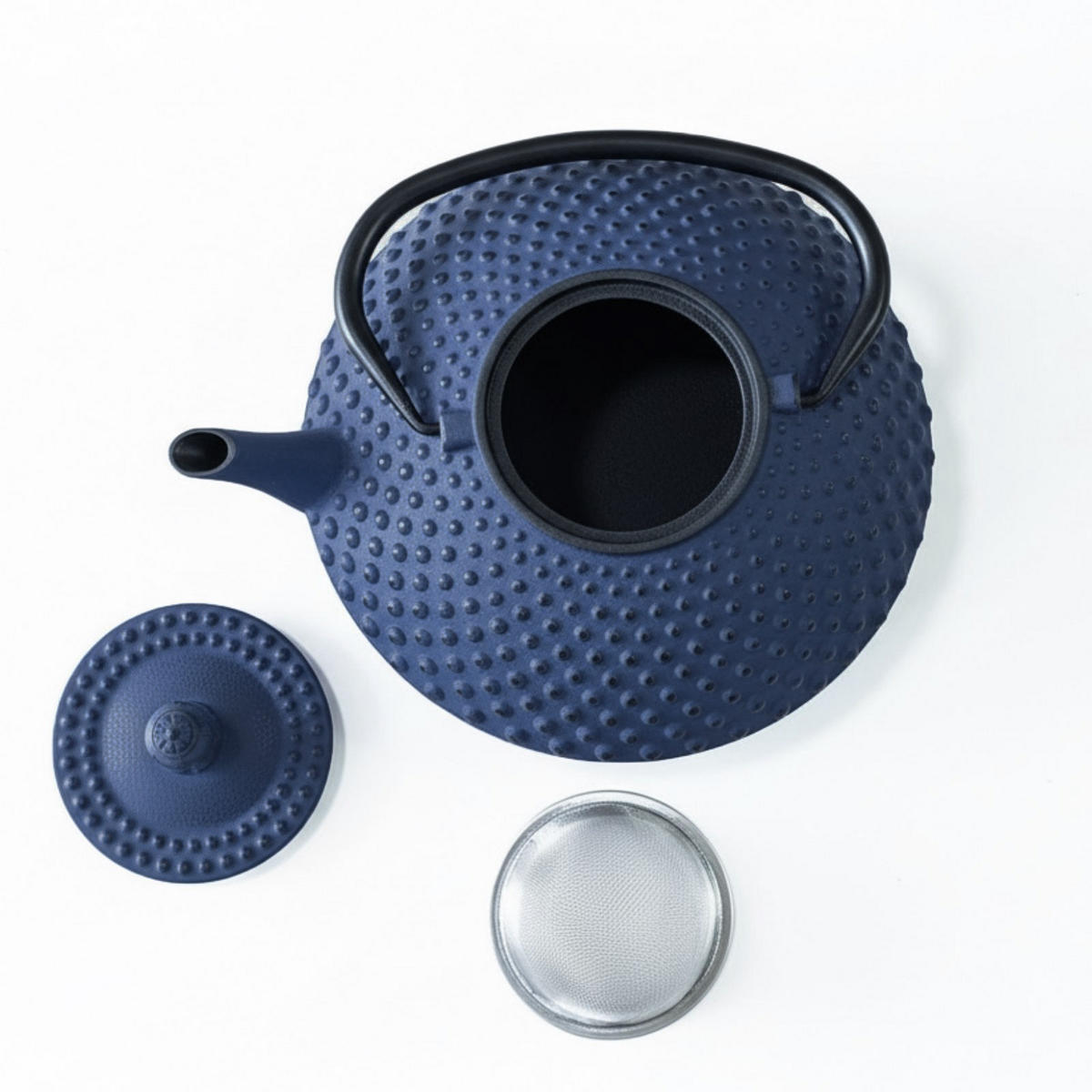 TEEKANNE Gusseisen Mika 1250 ml - Dunkelblau, Metall (1.25L) - AROMELIO