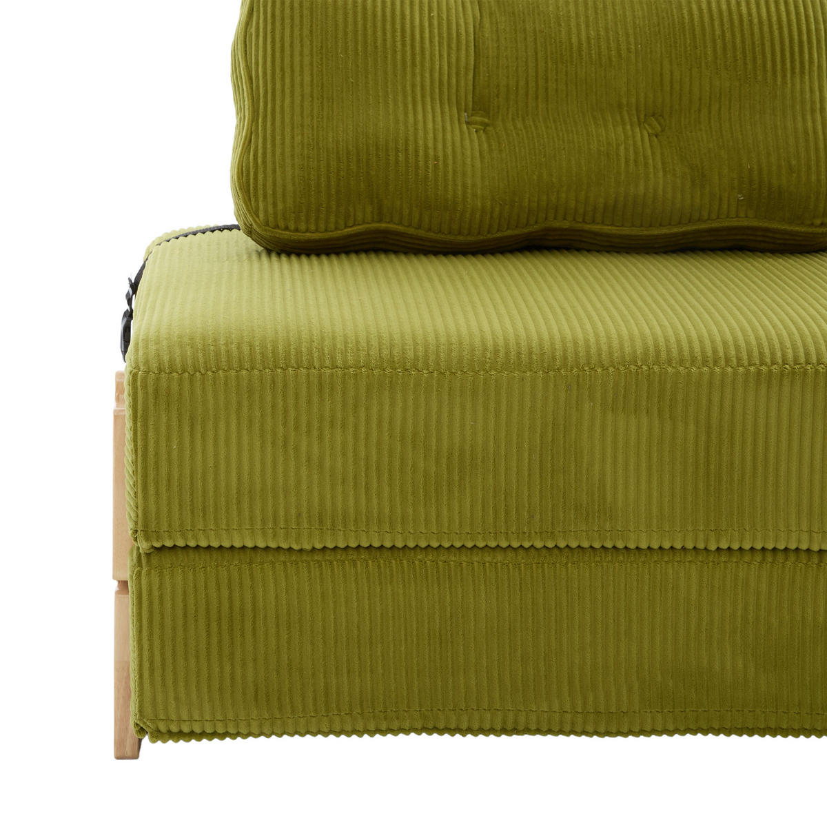 SCHLAFSESSEL ausklappbar mit Holzgestell, DE-42596, Fruchtgrün - Olivgrün, Holzwerkstoff (90/84/86cm) - ComfortXL