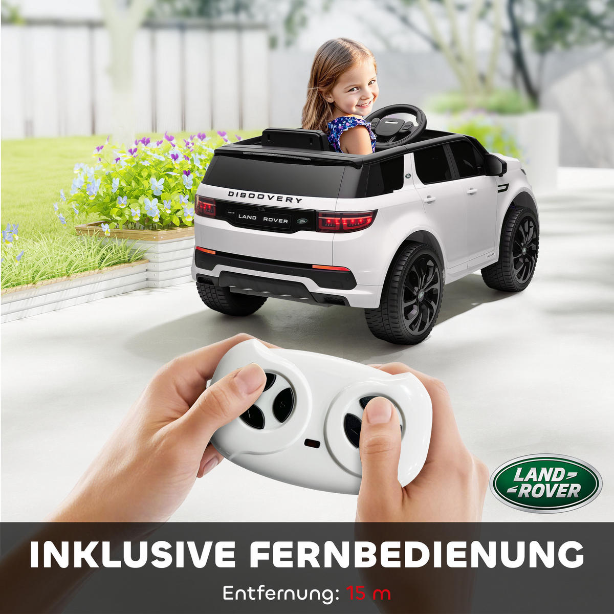 FAHRZEUGE zum Draufsitzen Weiß 106.0/65.5/51.0cm - Weiß, Kunststoff (106/65.5/51cm)