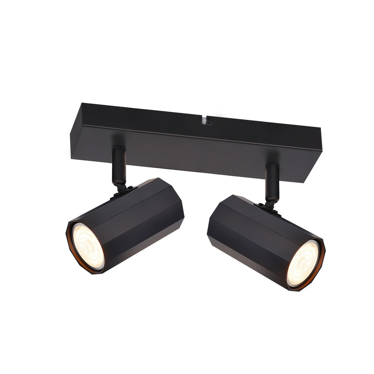 STRAHLER Inga 2-flammig 26/11/3 cm - Schwarz, Metall (26/11/3cm) - Nettlife