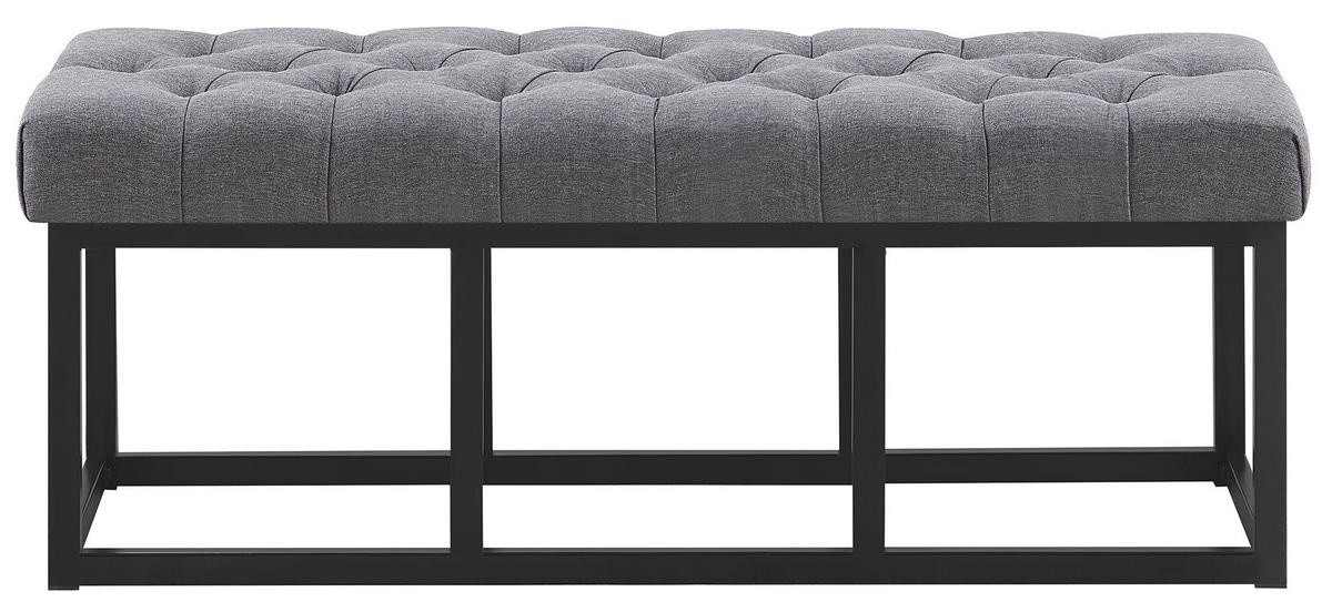 SITZBANK Mexico Stoff Dunkelgrau - Dunkelgrau, Textil (120/46/38cm) - DELUKE