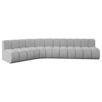 ECKSOFA modulares Sofa Montra-L2 - 381x174x70 cm Hellgrau - Hellgrau, Holzwerkstoff/Textil (381/174cm) - ALTDECOR