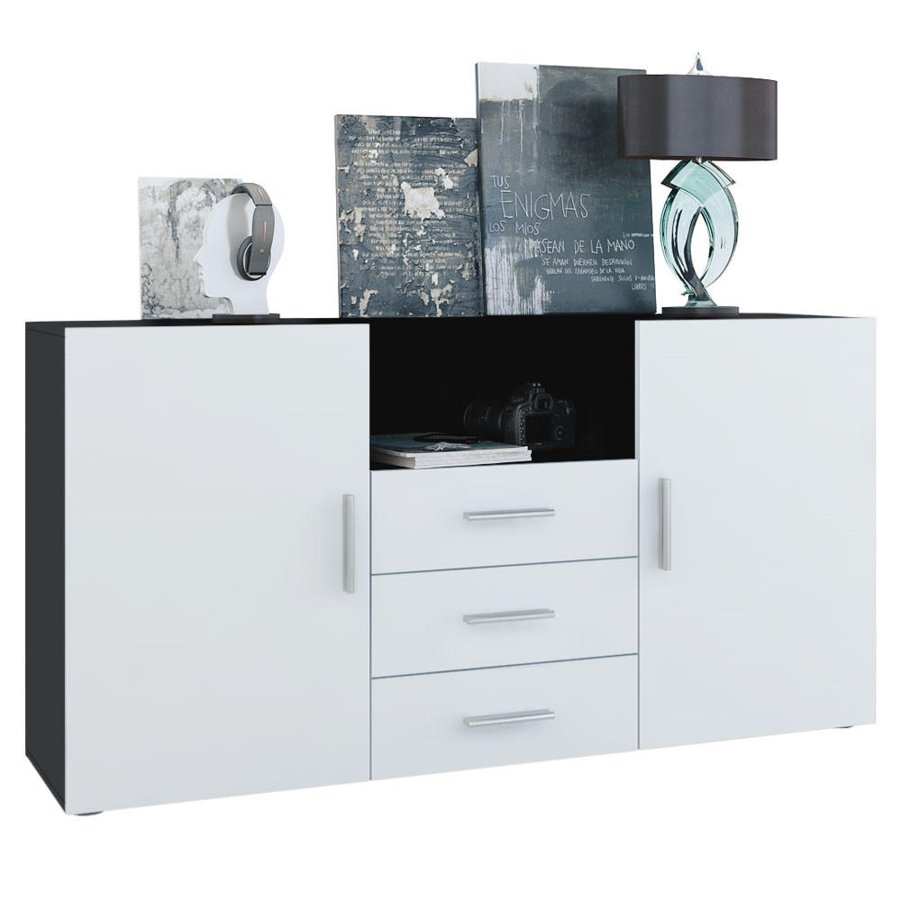SIDEBOARD Skadu Front in Weiß matt - Weiß, Holzwerkstoff (138.5/71.5/35cm) - Vladon