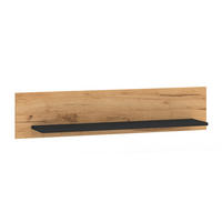 WANDREGAL Urso Gold Craft Eiche / Schwarz 110 / 22 / 24 cm - Schwarz/Braun, Holz/Holzwerkstoff (110/24/22cm) - Feldmann-Wohnen