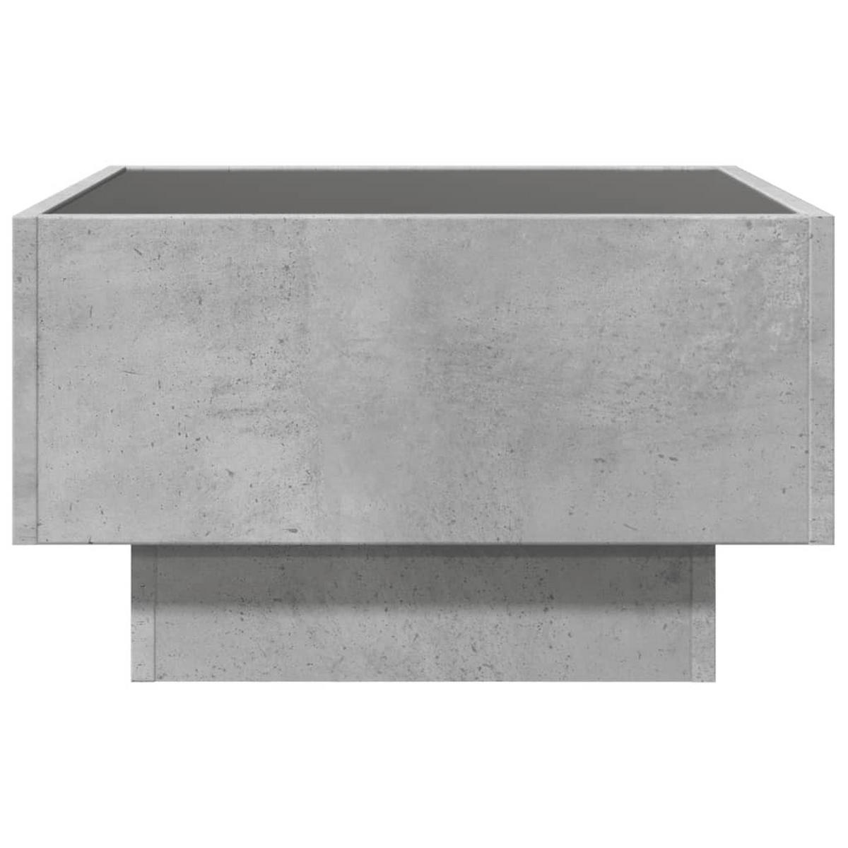 LED-COUCHTISCH Betongrau 50/50/30 Cm Holzwerkstoff - Grau, Holzwerkstoff (50/50/30cm) - vidaXL