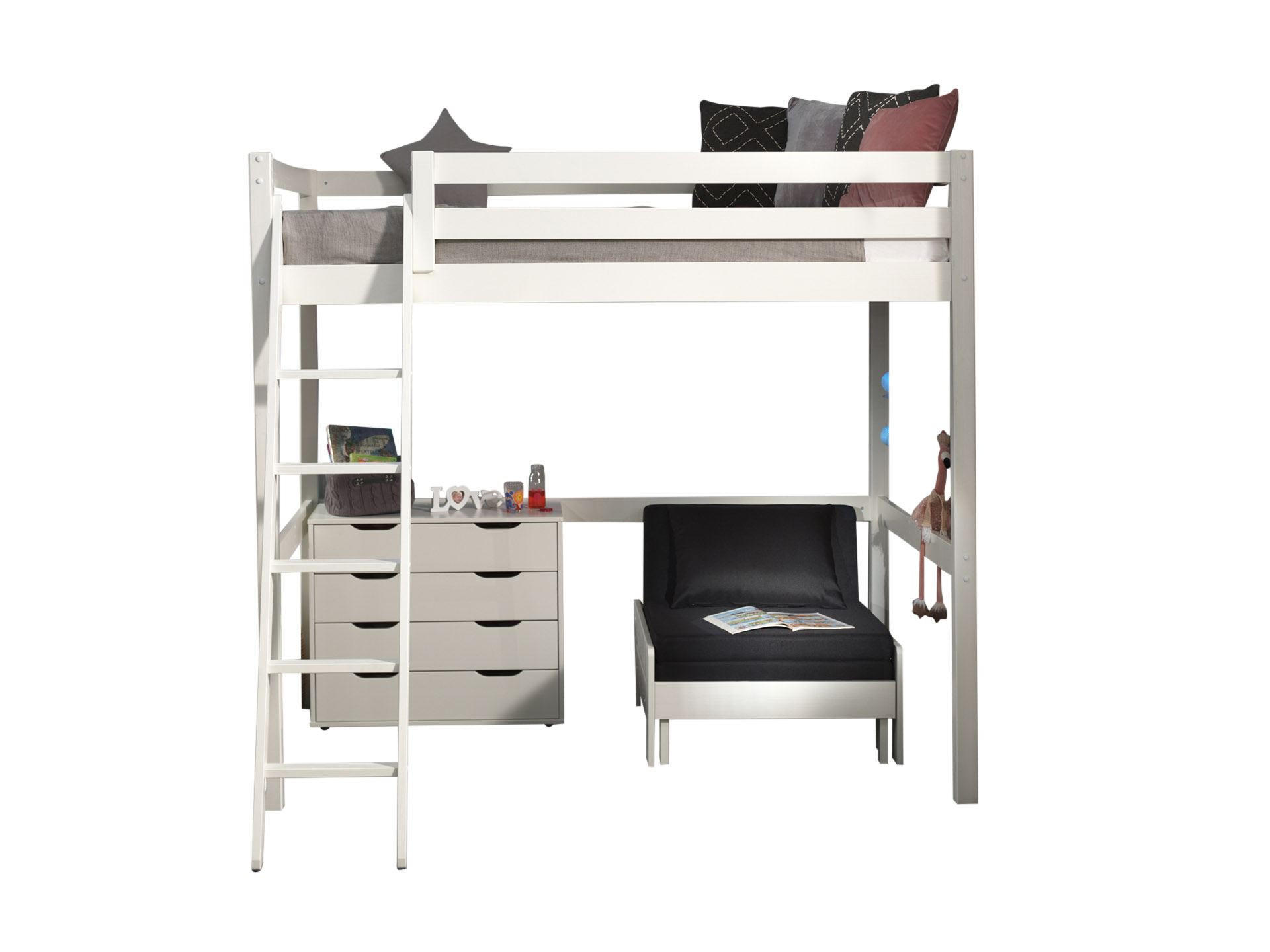 HOCHBETT Karolina 209x190x215 aus Massivholz+MDF in Weiß - Weiß, Holz (140/200cm) - 58aufmkessel