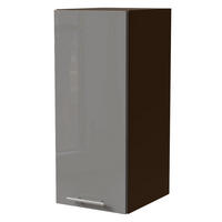 KÜCHENHÄNGESCHRANK Essen W2/20 Grau Hochglanz / Lava Matt 20 / 32,5 / 72cm - Dunkelgrau/Grau, Holz/Holzwerkstoff (20/72/32.5cm) - Feldmann-Wohnen