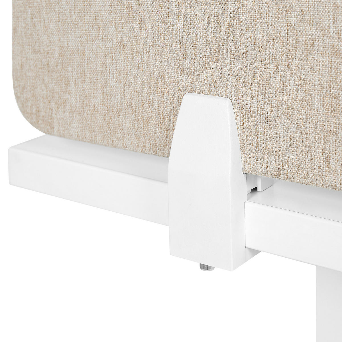 SCHREIBTISCHTRENNWAND 130 x 40 cm Beige Wally - Beige, Textil (130/40/2cm) - Beliani