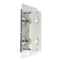 LED WANDLEUCHTE LION Glas Chrom Silber - Silberfarben, Glas (7.4/7.4/16cm) - Globo Lighting