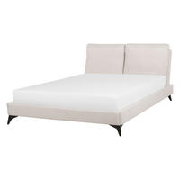 POLSTERBETT 140/200cm Helles Beige Melle - Beige, Naturmaterialen/Textil (140/200cm) - Beliani