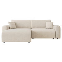 ECKSOFA Floryn L - Schwarz/Naturfarben, Holz/Kunststoff (245/145cm) - MIRJAN24