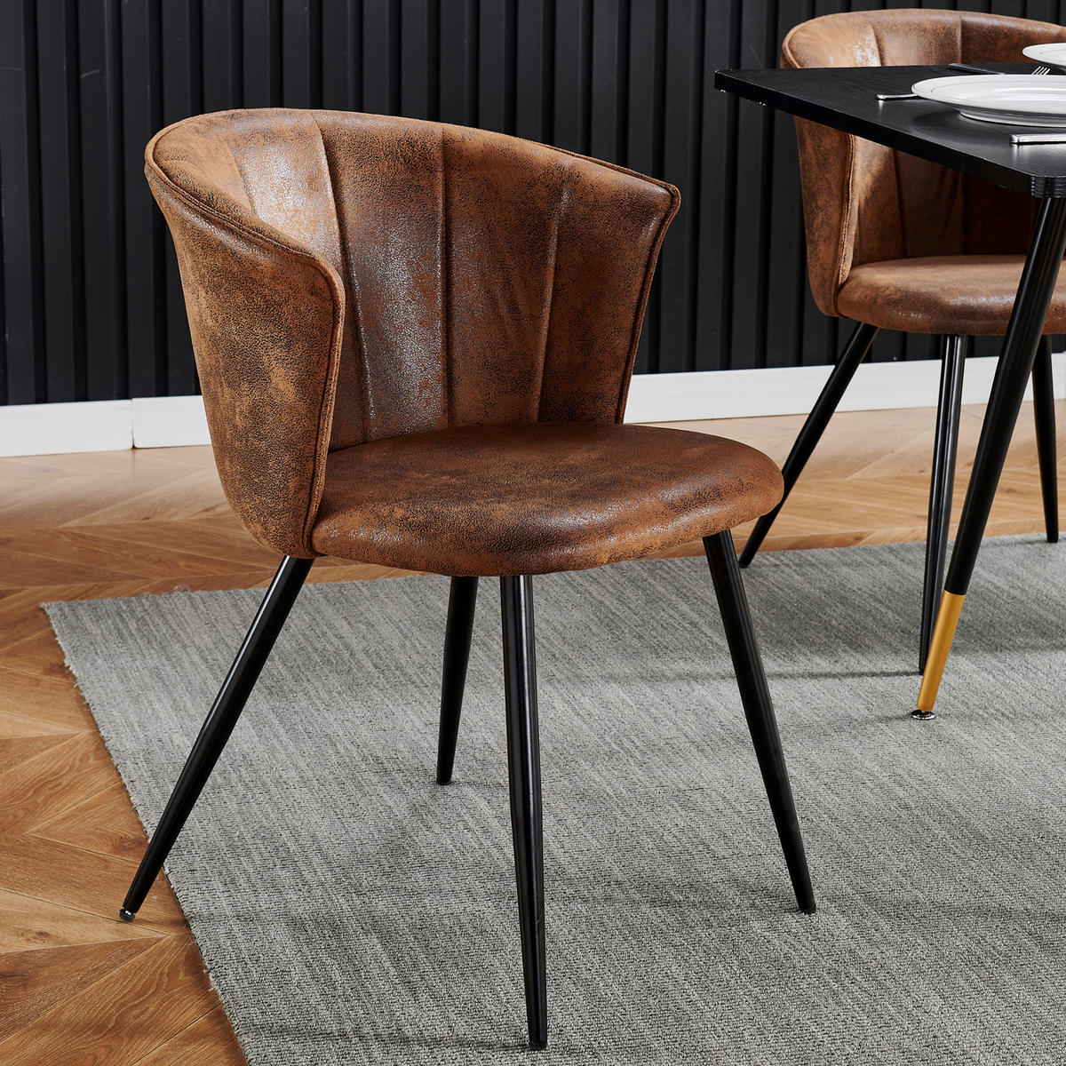 ESSZIMMERSTUHL in Vintage Brown - Braun, Textil (44/83/51cm) - Meubles Cosy