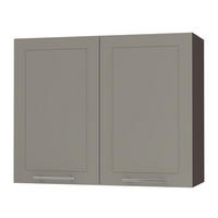 KÜCHENHÄNGESCHRANK Kvantum W3/90 Beige Matt / Lava Matt 90 / 32,5 / 72cm - Dunkelgrau/Beige, Holz/Holzwerkstoff (90/72/32.5cm) - Feldmann-Wohnen