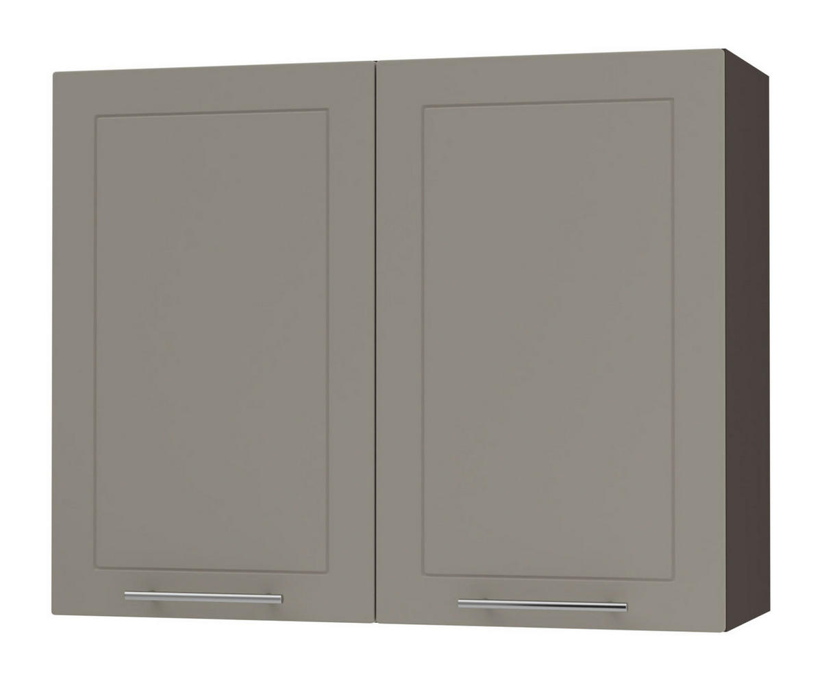 KÜCHENHÄNGESCHRANK Kvantum W3/90 Beige Matt / Lava Matt 90 / 32,5 / 72cm - Dunkelgrau/Beige, Holz/Holzwerkstoff (90/72/32.5cm) - Feldmann-Wohnen