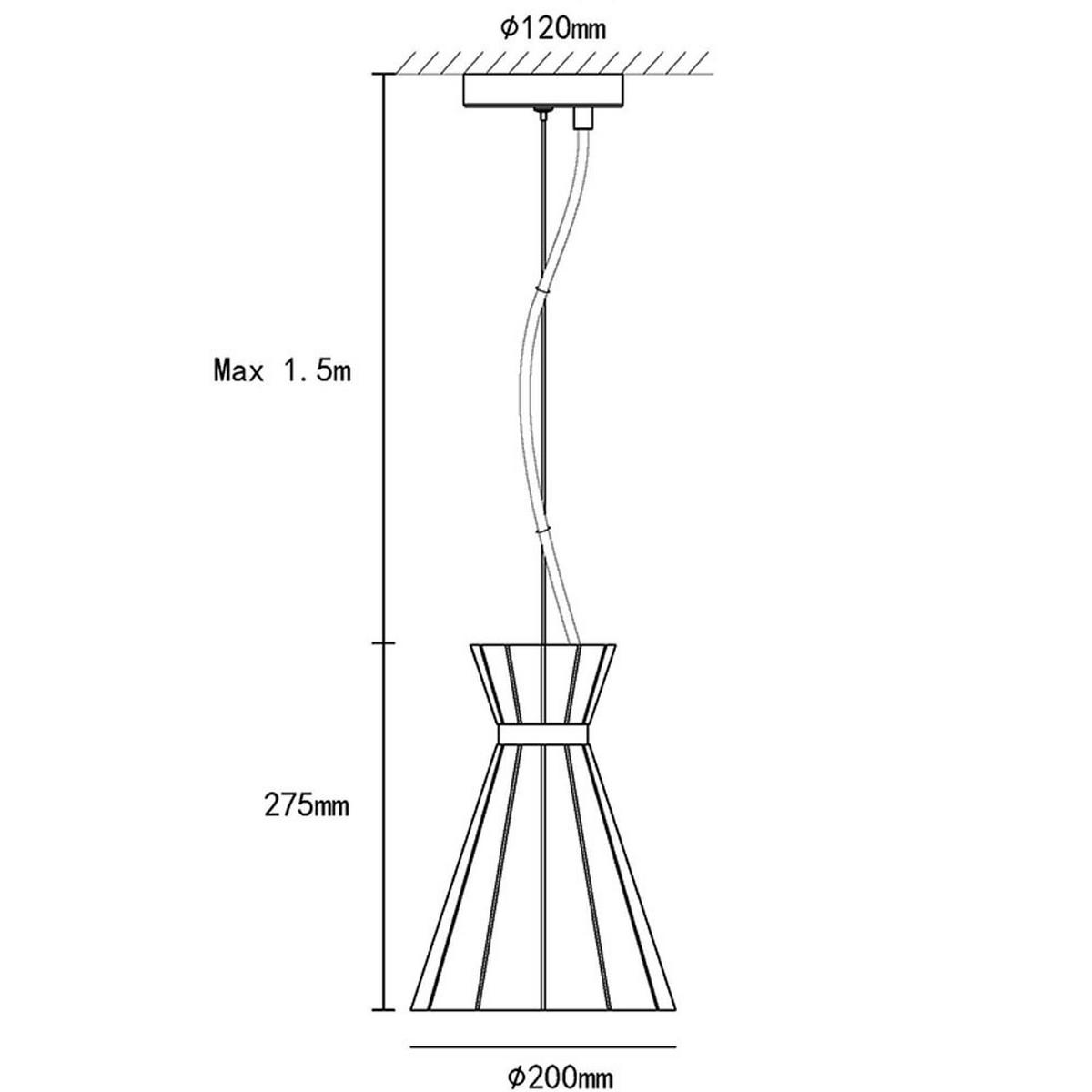 HÄNGELEUCHTE Metall Beton Grau Chromring - Grau, Metall (20/20/177.5cm)