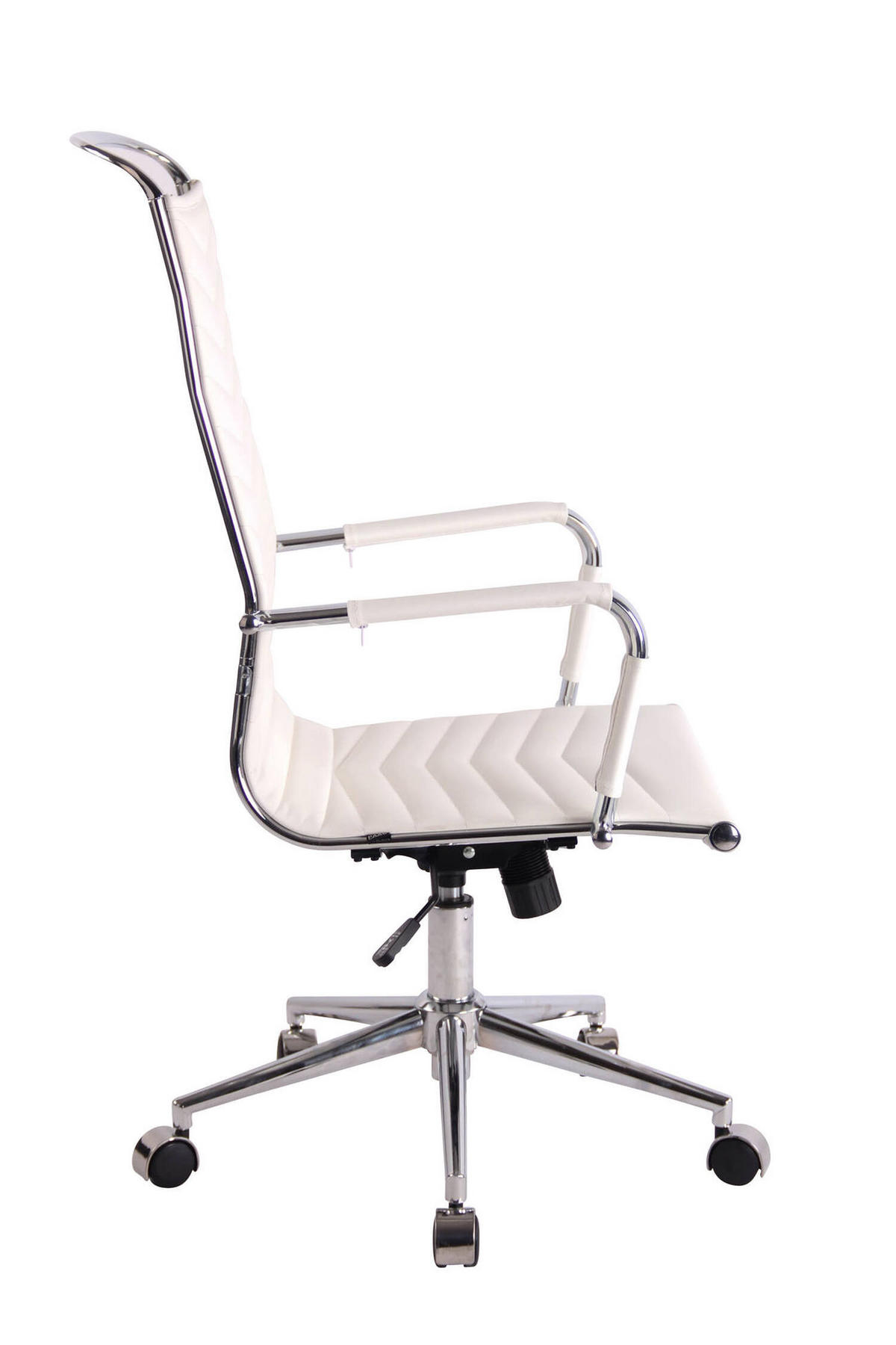 BÜROSTUHL Battle, Kunstleder Weiß - Weiß, Textil/Metall (57/120/65cm) - TPFLiving