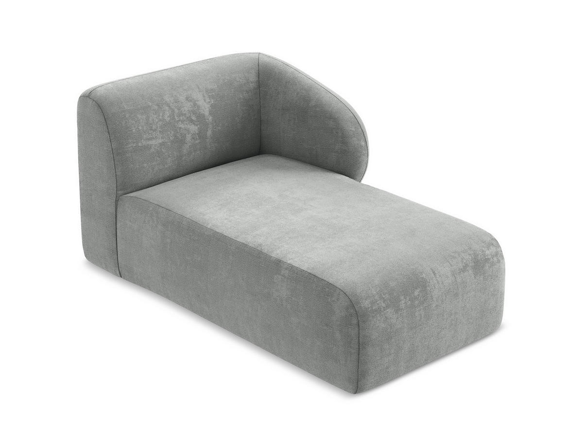 SOFAELEMENT Rechts Chenille Stoff Grau - Schwarz/Grau, Holzwerkstoff/Kunststoff (91/75/166cm) - Makamii