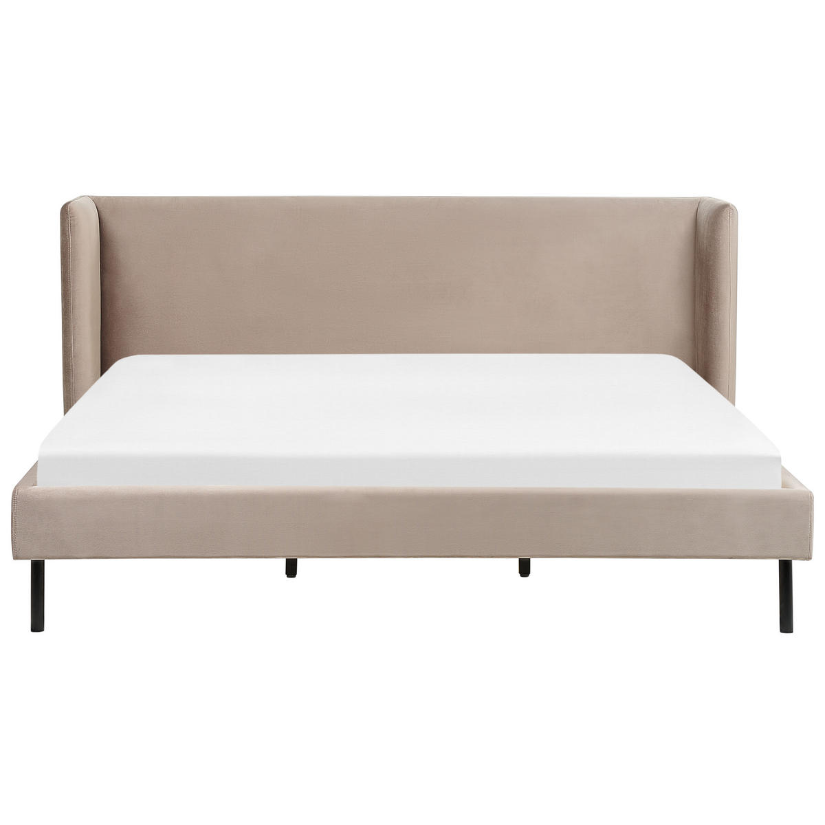 POLSTERBETT 180/200 cm Taupe Arette - Taupe, Textil (180/200cm) - Beliani