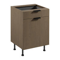 UNTERSCHRANK D60S1 P/L AX – Sorento Dunkle Eiche – Dunkle Eiche - Dunkelbraun, Holzwerkstoff (60/87/52cm) - ROYAL24_MARKT